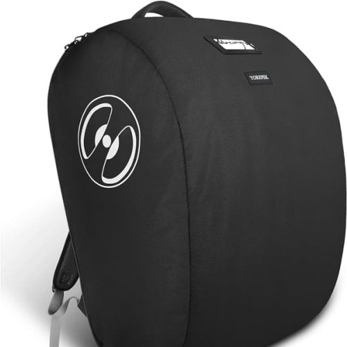 YOREPEK Padded Car Seat Travel Bag for Airplane, Fits for Doona Car Seat Stroller with isofix Base, Infant Car Seat Bags with Lockable Zipper, Foldable Gate Check Stroller Backpack for Baby Travel