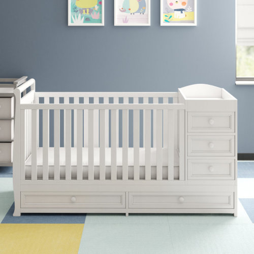 Brnaba 2-in-1 Convertible Crib and Changer | Wayfair