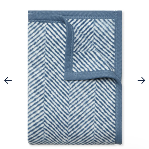 Harborview Herringbone Cornflower Blanket