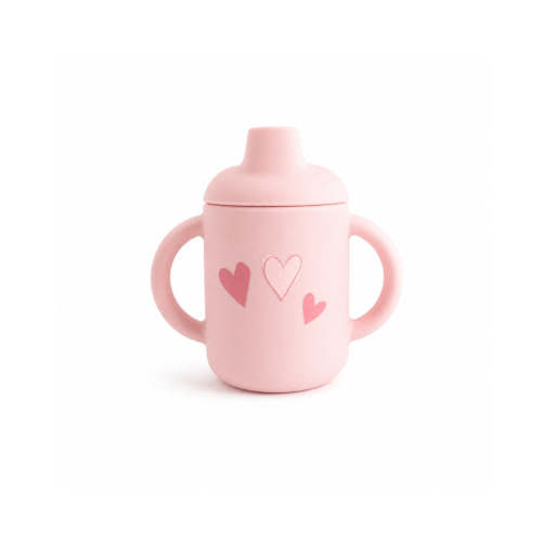 Peek-A-Boo Collection Printed Silicone Sippy Cup - HEARTS