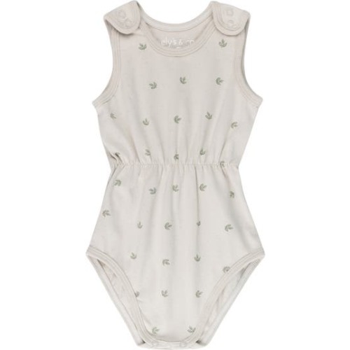 Jersey Cotton - Vintage Leaf Collection - Romper, 6M