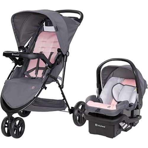 Baby Trend Venture 3-Wheel Stroller Travel System, Dash Pink