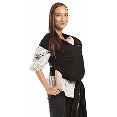 Boba Baby Wrap Carrier, Black - The Original Child and Newborn Sling, Perfect for Infants and Babies Up to 35 lbs (0-36 months)