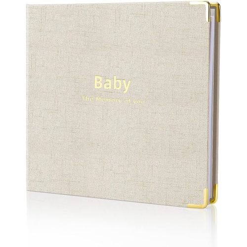 Baby book Baby Memory Book for baby boys and girls First 5 years baby book keepsake baby books (Khaki)