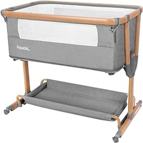 Papablic 4-in-1 Deluxe Tonio Baby Bassinet with Cradle & Playard Extension, Easy Assemble