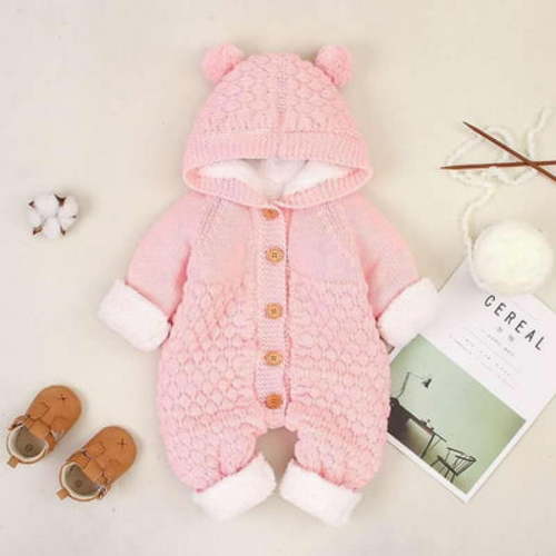 YYYTop Fall Outfits for Girl 2024, Newborn Baby Girls Winter Coat Newborn Baby Girls Boys Winter Warm Coat Knit Outwear Hooded Jumpsuit Baby Bodysuit Comfort Romper 0-24 Months Baby Deals