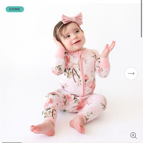 Floral Pink Baby Convertible Sleeper | Vintage Pink Rose