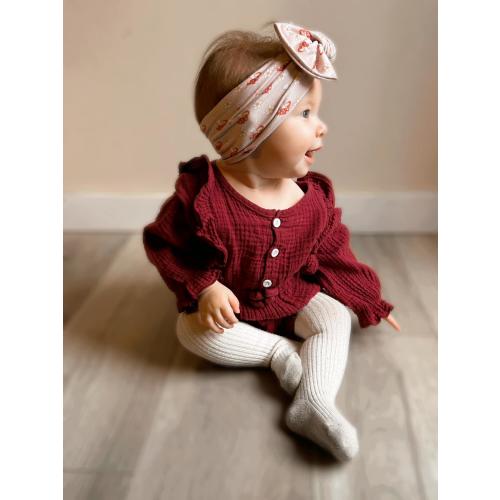 Mushroom knotted headband I Mushroom baby and toddler hair bows