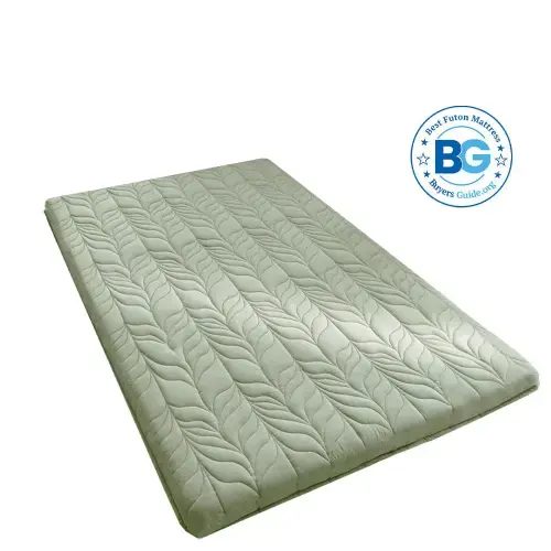 Twin Size Wheat Pattern (4IN) Olive Green Floor Mattress - with cover