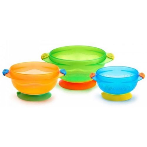 Munchkin Stay Put Suction Bowl 3 Pack