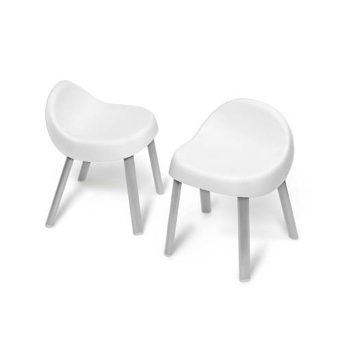 Toddler's Activity Chairs, Set of 2, Metal, White