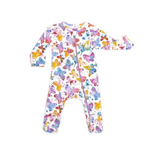 Organic Footie - Butterflies – Norani Baby