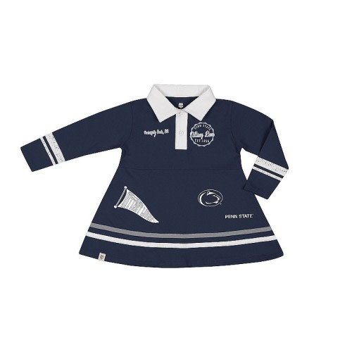 3-6 Months, Penn State Infant Girls Homecoming Collared Dress Nittany Lions (PSU)