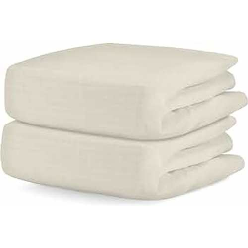 Newton Baby Organic Fitted Crib Sheets (2-Pack) - 100% Breathable and Ultra-Soft, 100% Organic Muslin Cotton, Oatmeal, Fits All Standard Cribs