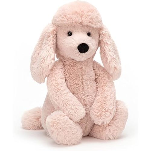 Jellycat Bashful Blush Poodle Stuffed Animal, Medium, 12 inches