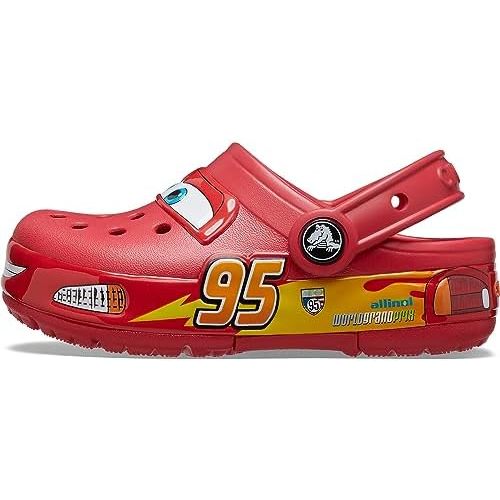 Crocs Unisex-Child Crocband Cars Lightning McQueen Clogs, Light Up Shoes