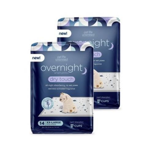 Pet Life Unlimited 2 Pack/14ct Each Overnight Smart Prints Dog Pads - XXL
