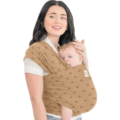 KeaBabies Baby Wraps Carrier - All in 1 Original Baby Sling Carrier, Easy To Wear, Hands Free Baby Carrier Newborn to Toddler, Breathable, Lightweight Infant Baby Carrier Wrap (Rainbow)