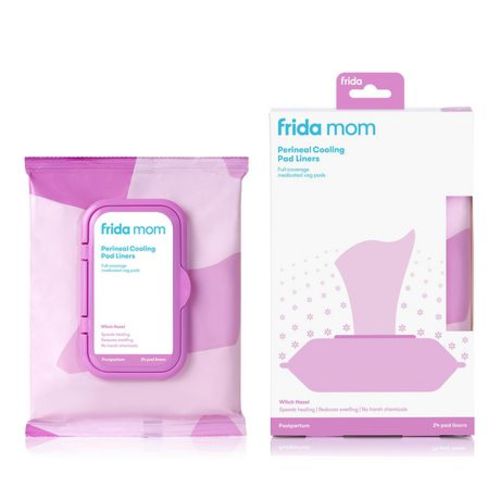 Frida Mom - Witch Hazel Perineal Cooling Pad Liners - Postpartum Recovery - Newborn Baby - Hospital Bag Essential Perineal Medicated Witch Hazel Full-Length Cooling Pad Liners for Postpartum Care Speeds Healing and Reduces Swelling for Perineal Area, 24 P