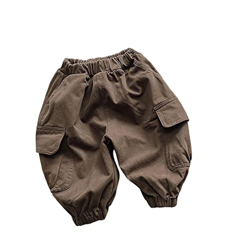 AIMAOMI Kids Toddler Baby Girls Boy Cargo Pant Solid Streetwear Harem Pant Casual Jogger Sweatpants for 1~6T