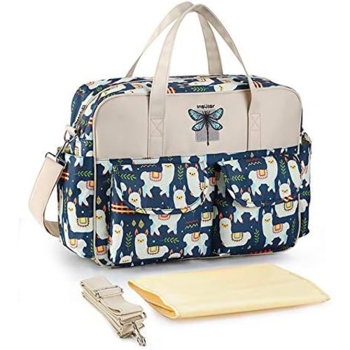 Kamay's Mummy Shoulder Bag Diaper Bag Chic Nappy Changing Bag Tote/Messenger Style Large with Changing Mat, Adjustable Straps