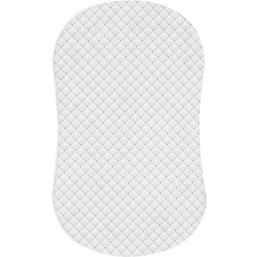 HALO BassiNest Fitted Sheet – 100% Cotton, Soft and Breathable Bassinet Sheet for Babies, 30” x 16” Pre-Shrunk Sheet, Pebble