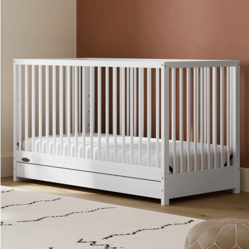 Graco Teddi Convertible Crib with Drawer (White)