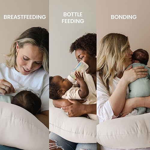 snuggle me Organic Nursing Pillow (New 2025 Design) | Bottle & Breastfeeding Pillow with Organic Cotton Cover & Fiberfill, Machine Washable Feeding Pillow, Newborn Essentials Must Haves (Natural) - v2