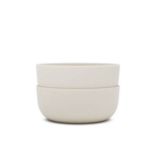 Lalo 2pk Silicone Dining Bowls - Oatmeal