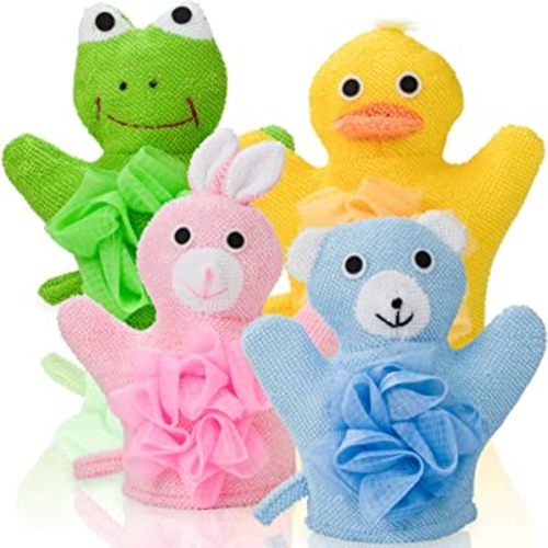 Made Easy Kit Hand Puppet Bath Wash Mitt Towel with Animal Designs for Children Bath Toy