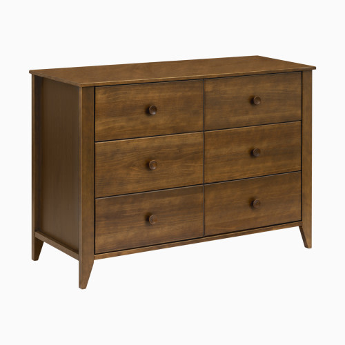 babyletto Sprout 6-Drawer Double Dresser - Natural Walnut