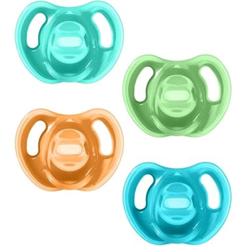 Tommee Tippee Ultra-light Silicone Pacifier, Symmetrical One-Piece Design, BPA-Free Silicone Binkies, 18-36 months, Pack of 4 Pacifiers