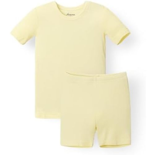 AVAUMA Toddler Short Pajamas Set 6M-10 Years Baby Boys Girls Kids Snug fit Ribbed Sleepwear pjs for Daily Life Style