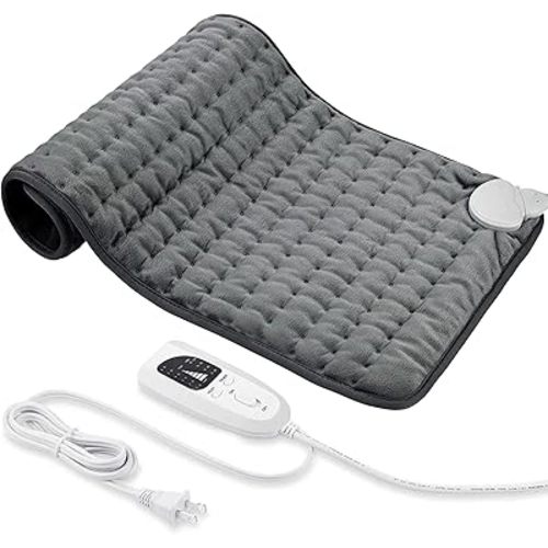 Heating pad Electric Heat Pad for Back Pain and Cramps Relax - Electric Heat Pad with 6 Heat Settings -Auto Shut Off (Dark Gray, 33“x17”)