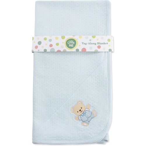 Little Me Blankets for Baby Boys' Cute Bear Swaddling Receiving Blanket