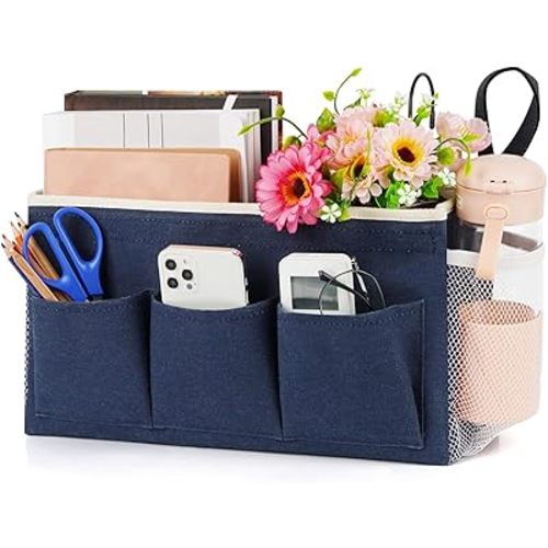 Lilithye Bedside Caddy, Bedside Storage Bag Hanging Organizer for Bunk Bed