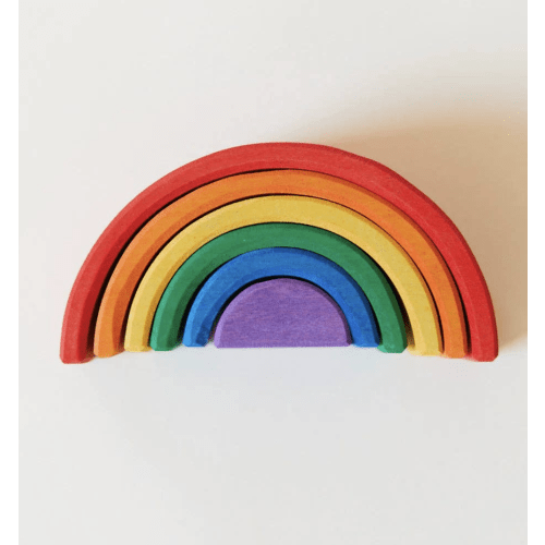 SARAH'S SILK MINI WOODEN RAINBOW SET