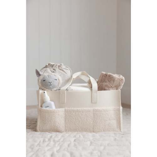Luxe Nappy Caddy - Snow – Linen Label
