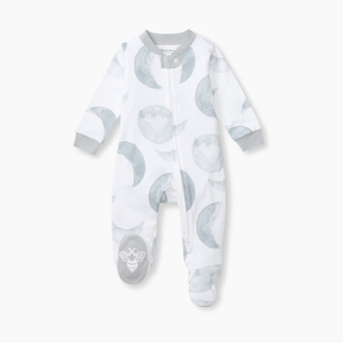 Burt's Bees Baby Organic Sleep & Play Footie Pajamas - Hello Moon, Newborn