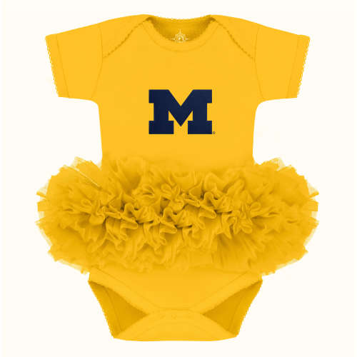 Michigan Wolverines Tutu Bodysuit | College Baby