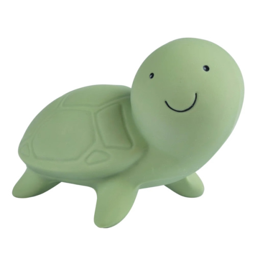 Turtle Organic Natural Rubber Rattle, Teether & Bath Toy