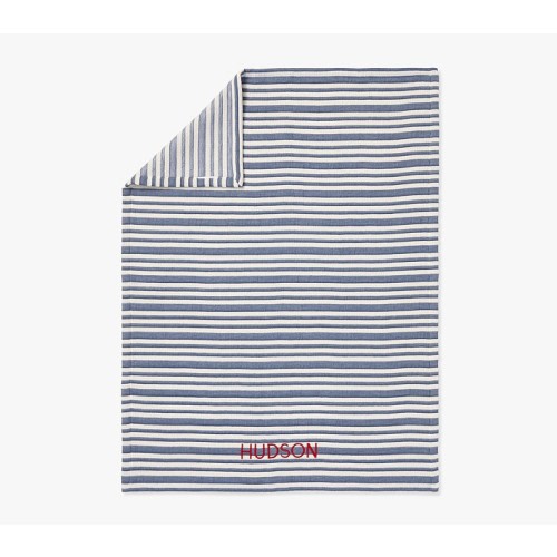Striped Waffle Weave Baby Blanket