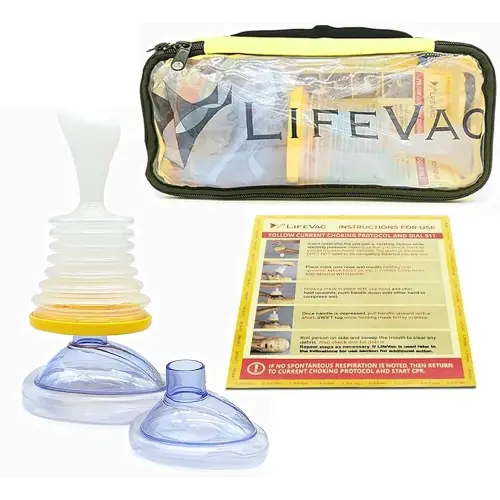 LifeVac Travel Kit (Canadian Version) - Choking Rescue Device, Portable Suction Rescue Device First Aid Kit for Kids and Adults, Portable Airway Suction Device | Anti Choking Device for Children and Adults