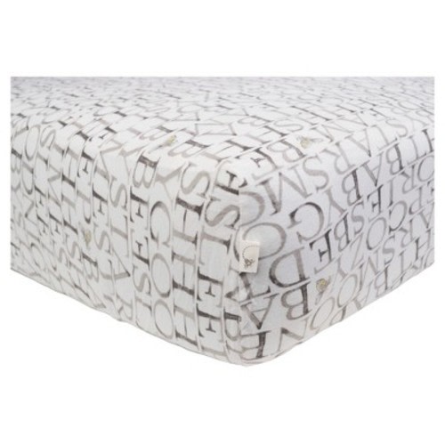 Burt's Bees Baby® Organic Fitted Crib Sheet - Sleepy Bees - Gray