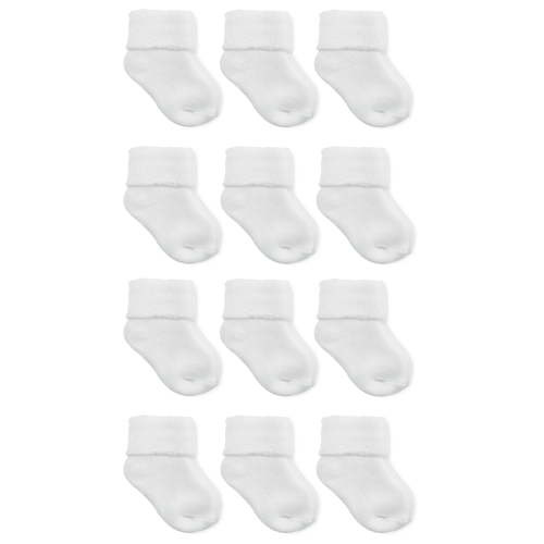 Carter's Child of Mine Baby Boys and Baby Girls Fold Cuff Socks, 12-Pack, Newborn-0/6 Months