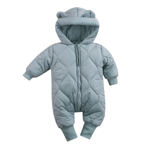 Youweixiong Newborn Infant Baby Boy Girl Fall Winter Clothes Jacket Thicken Hooded Long Sleeve Romper Jumpsuit Outfits