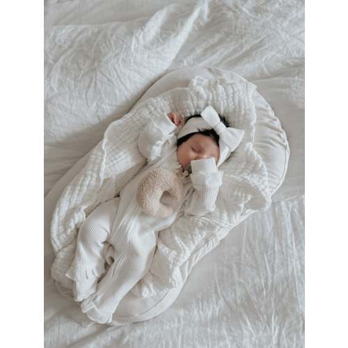 Luna + Luca Ruffle Waffle Set - White