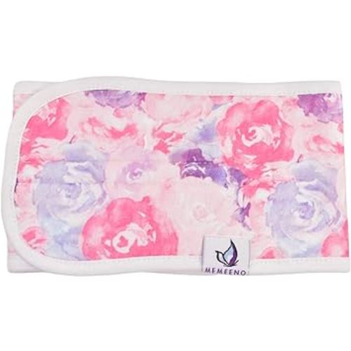MEMEENO Organic Cotton Baby Belly Band, Wrap, Umbilical Cord Navel Belt, Binder for infant colic & gas relief, newborn to 12 months (Bouquet)