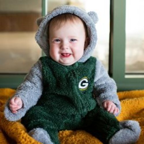 Green Bay Packers Newborn Game Nap Fleece Bunting at the Packers Pro Shop
