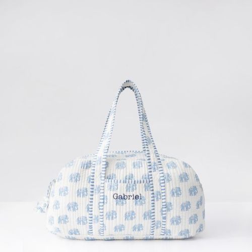 Block Print Duffle Bag